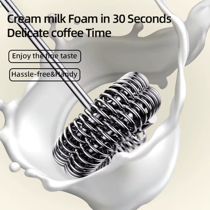 HOT Electric Milk Frother + Egg Beater Wireless Type-C Charging 3 Speeds Mini Handheld Foam Maker Coffee Whisk Cooking Tools